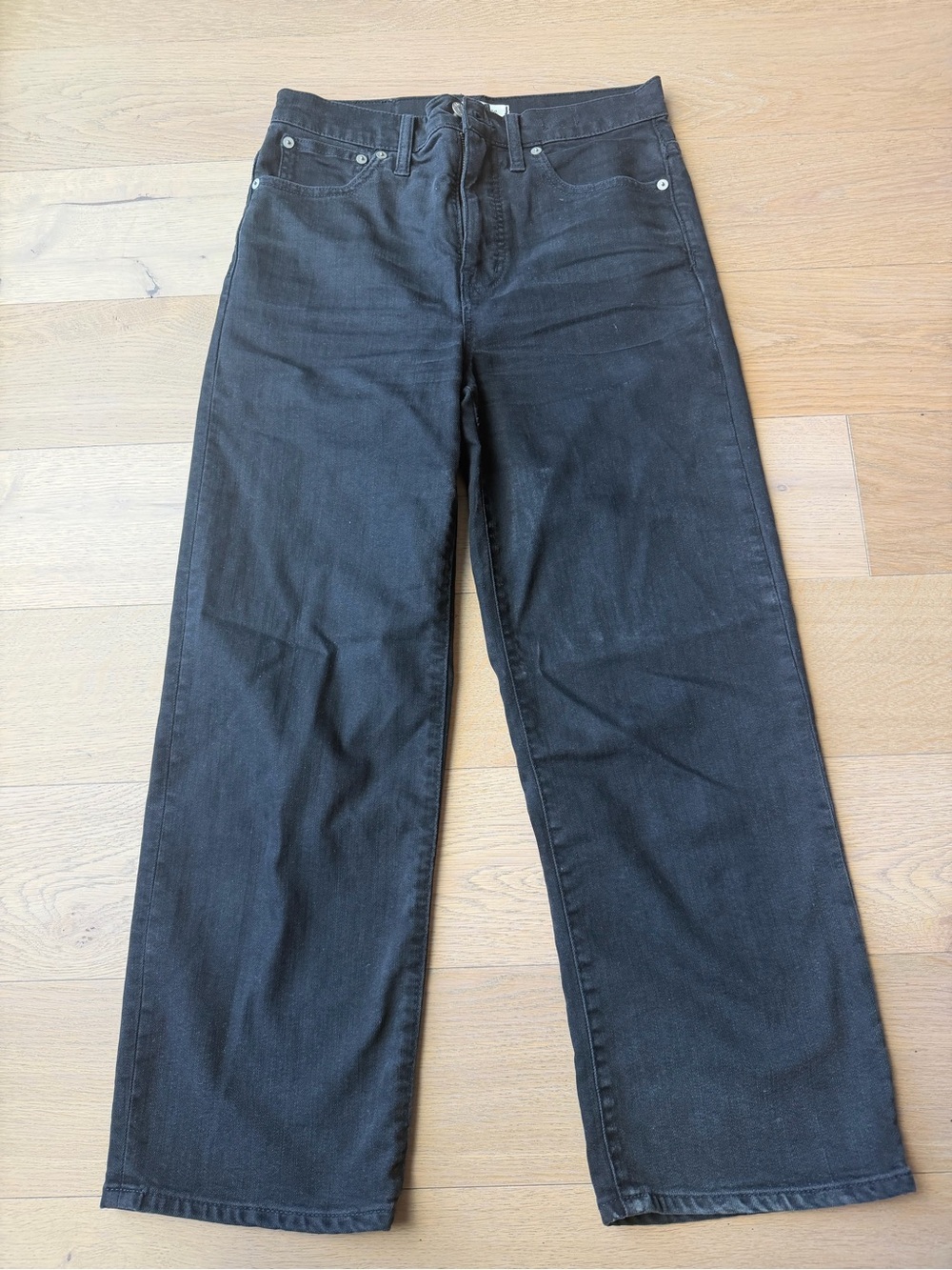 Madewell Black High-Rise Wide-Leg Jeans
